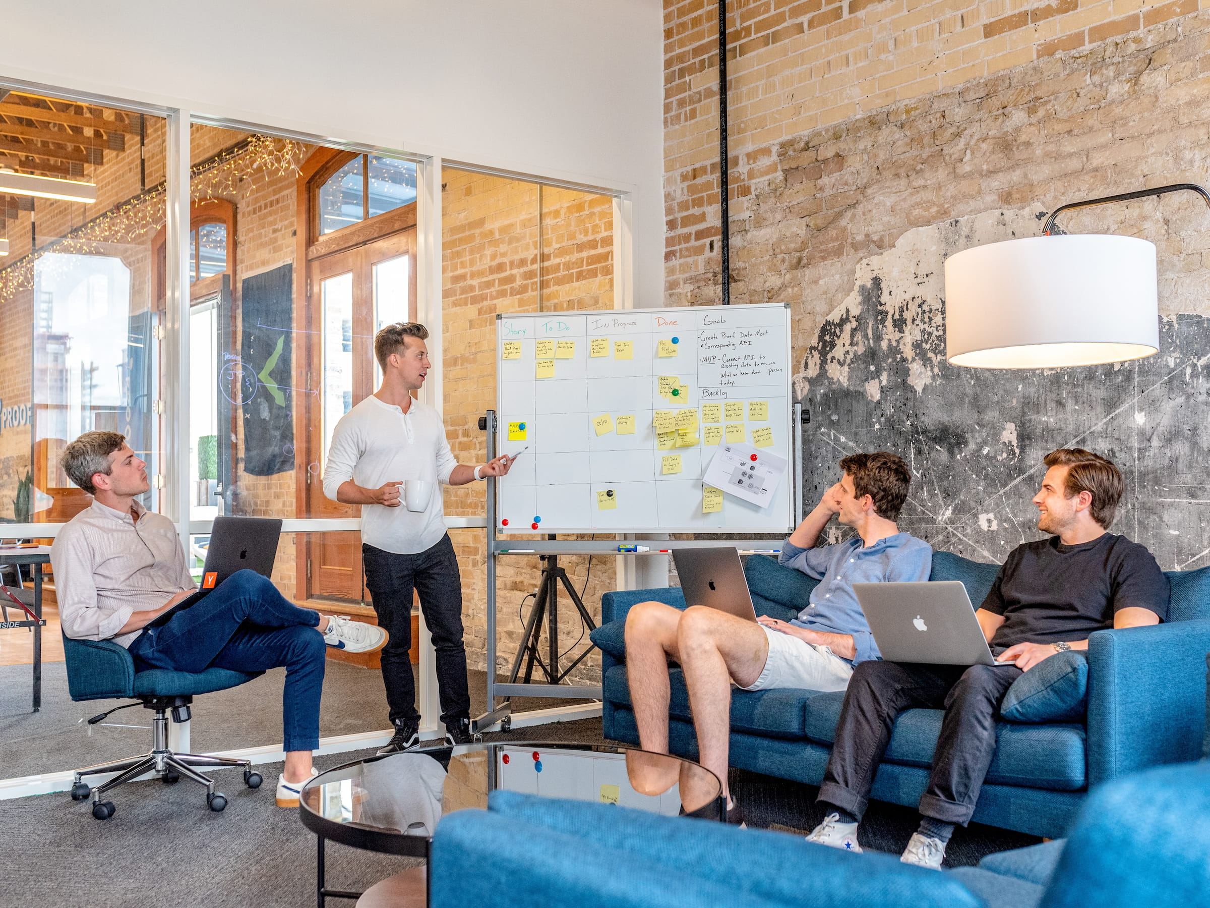 Consultants designing a business transformation roadmap